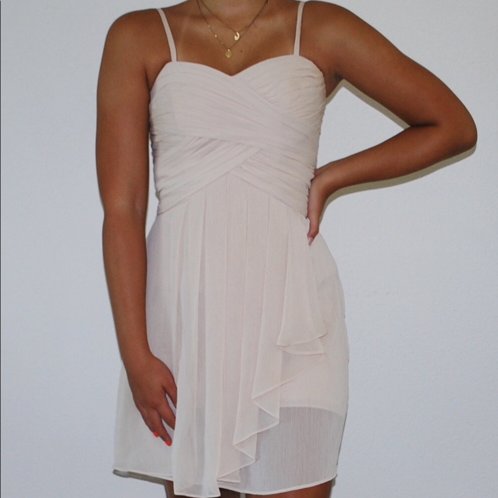 David’s Bridal Nude Dress